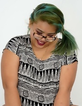 Chubby Asian bookworm shows her hairy armpits and snatch on the chair