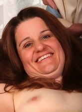 Face of an angel featured in a solo MILF masturbation gallery