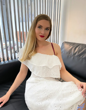 Small tits MILF is going to finger her own pink hole