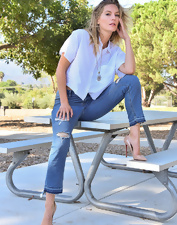 Attractive blonde with small breasts plays with nips