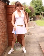 Tennis player with a sexy body teasing in public pics