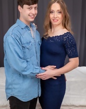 Younger lad with a MILF fetish is posing with a hot babe