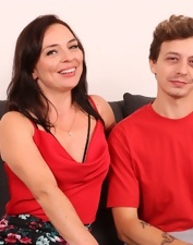 Horny Brunette Milf Couch Seduction Photos Gallery