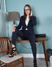 Office Milf In Glasses Stripping Nude Pics Gallery