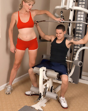 Blonde Gilf Gym Anal Training Photos