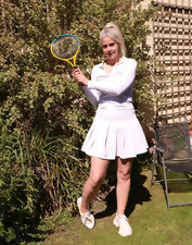 Outdoor Tennis Babe Nude Tease Photos