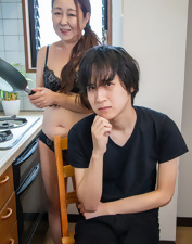 Mature Milf Kitchen Tease Photos With Young Man