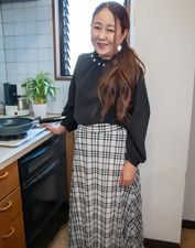Mature Milf Kitchen Tease Photos With Young Man