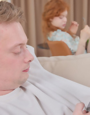 Redhead Babe Shaved Pussy Raw Blowjobs
